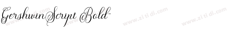 GershwinScript Bold字体转换
